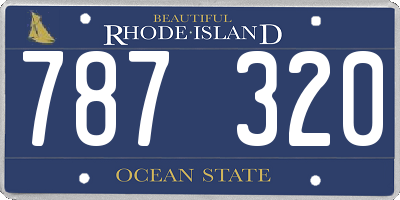 RI license plate 787320