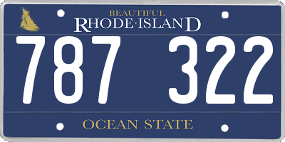 RI license plate 787322