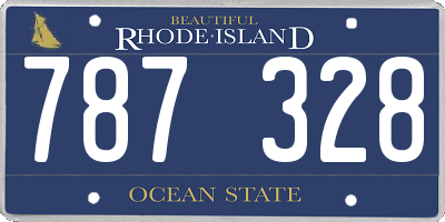 RI license plate 787328