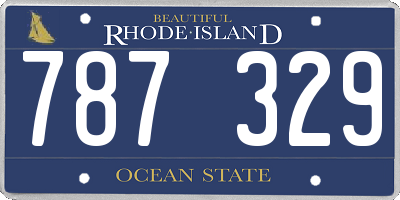 RI license plate 787329
