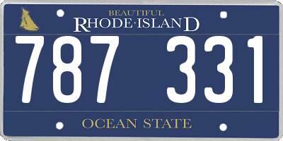 RI license plate 787331