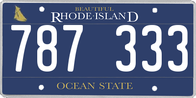 RI license plate 787333