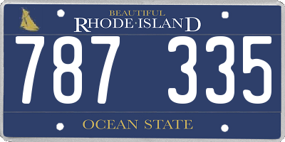 RI license plate 787335