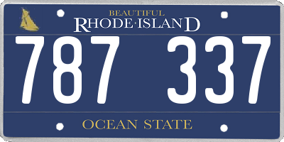 RI license plate 787337