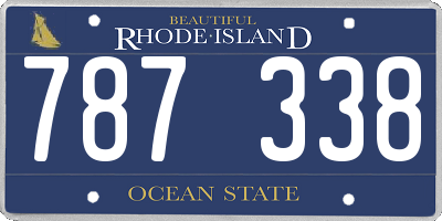 RI license plate 787338