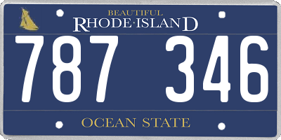 RI license plate 787346