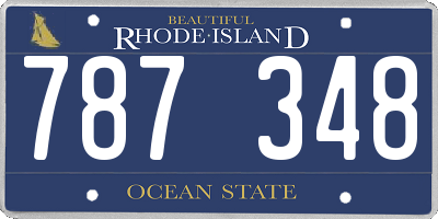 RI license plate 787348