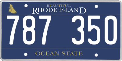 RI license plate 787350