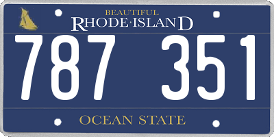 RI license plate 787351