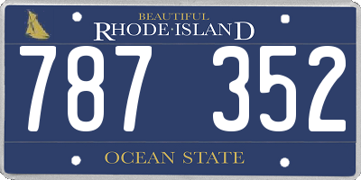 RI license plate 787352