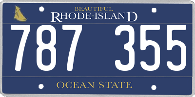RI license plate 787355