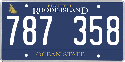 RI license plate 787358