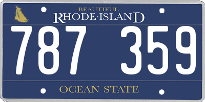 RI license plate 787359