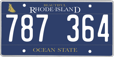 RI license plate 787364