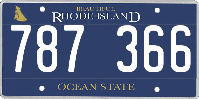 RI license plate 787366
