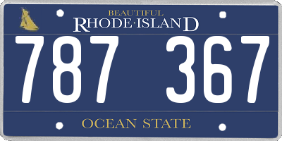 RI license plate 787367