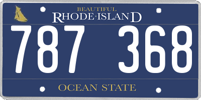 RI license plate 787368