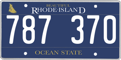 RI license plate 787370