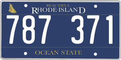 RI license plate 787371