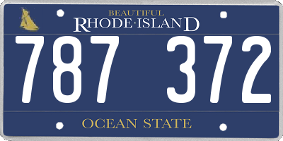 RI license plate 787372