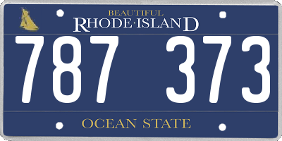 RI license plate 787373