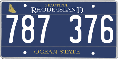 RI license plate 787376