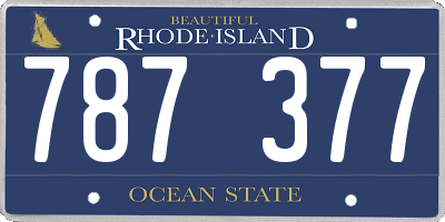 RI license plate 787377