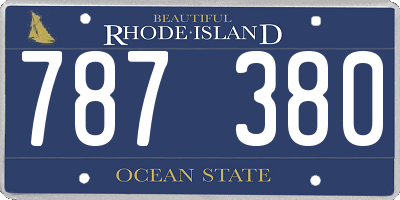 RI license plate 787380