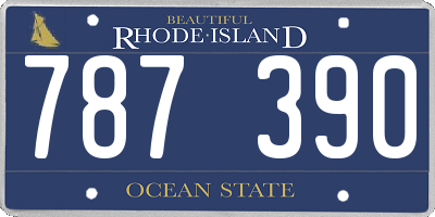 RI license plate 787390