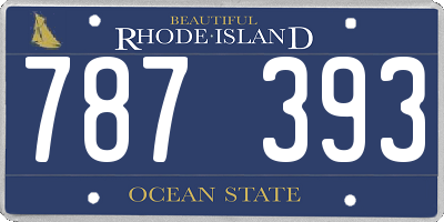 RI license plate 787393