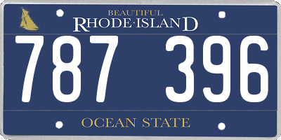 RI license plate 787396
