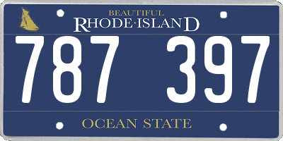 RI license plate 787397