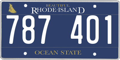 RI license plate 787401