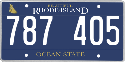 RI license plate 787405