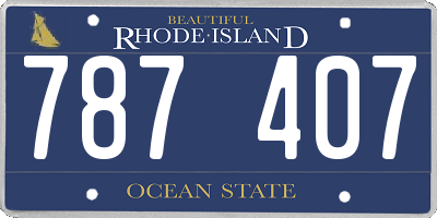 RI license plate 787407