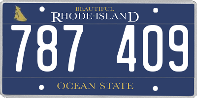 RI license plate 787409