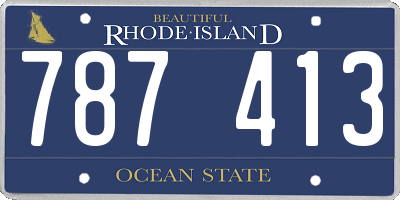 RI license plate 787413