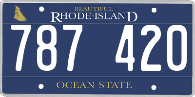 RI license plate 787420