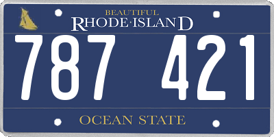 RI license plate 787421