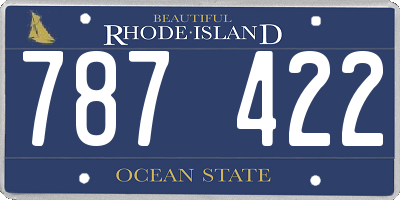 RI license plate 787422