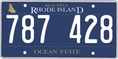 RI license plate 787428