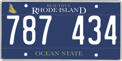 RI license plate 787434