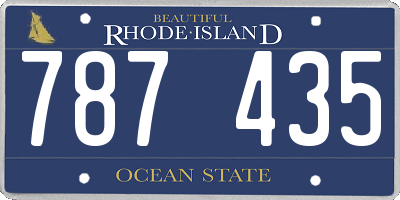 RI license plate 787435