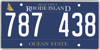 RI license plate 787438