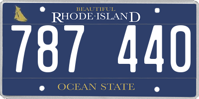 RI license plate 787440