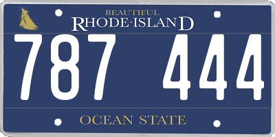 RI license plate 787444