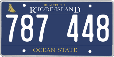 RI license plate 787448