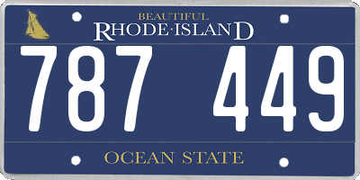 RI license plate 787449