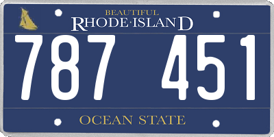 RI license plate 787451