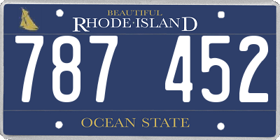 RI license plate 787452